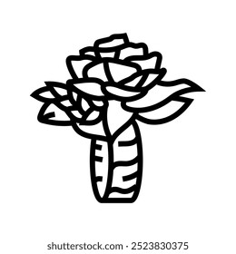 wrist corsage bouquet flower line icon vector. wrist corsage bouquet flower sign. isolated contour symbol black illustration