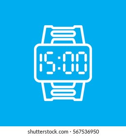 wrist dial watch icon illustration isolated vector sign symbol