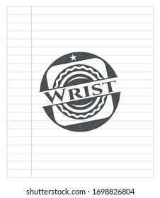 Wrist draw (pencil strokes). Vector Illustration. Detailed.