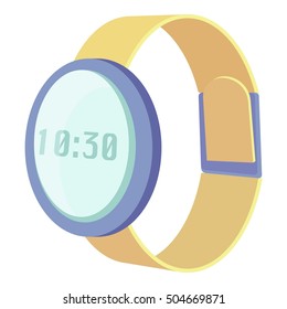 Wrist electronic watch icon. Cartoon illustration of wrist electronic watch vector icon for web