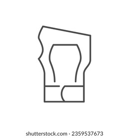 Wrist guard line outline icon