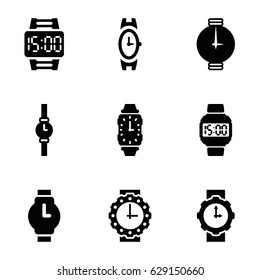 Wrist icons set. set of 9 wrist filled icons such as 