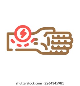 wrist pain body ache color icon vector. wrist pain body ache sign. isolated symbol illustration