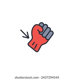 wrist pain icon. vector.Editable stroke.linear style sign for use web design,logo.Symbol illustration.