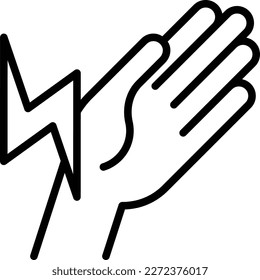 Wrist pain thin line icon. Modern vector illustration of arthritis symptom.
