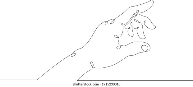 Wrist. Palm gesture. Different position of the fingers. Sign and symbol of gestures. One continuous drawing line  logo single hand drawn art doodle isolated minimal illustration.
