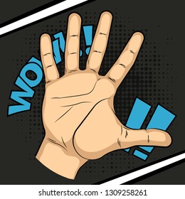 Wrist of people comics sketch picture set. Cartoon palm man's hand banner illustration. Human individual gesture of fives fingers drawing outline. People knukle gesture collection