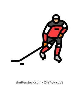 wrist shot ice hockey sport game color icon vector. wrist shot ice hockey sport game sign. isolated symbol illustration