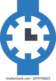 Handgelenk-Vektorgrafik einzeln auf transparentem Hintergrund. glyph-Vektorsymbole für Konzept- oder Web-Grafiken.