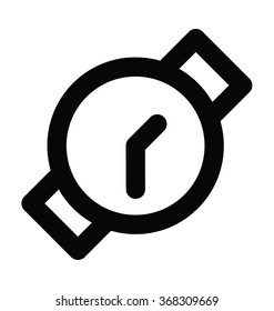 Wrist Watch Bold Line Vector Icon
