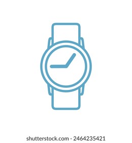 Wrist Watch Clock Icon Vector Template, Flat Design Illustration Design