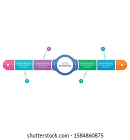 wrist watch clock infographic. time information template. colorful clock infographic template
