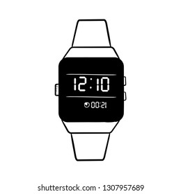  Wrist Watch doodle icon vector smart 