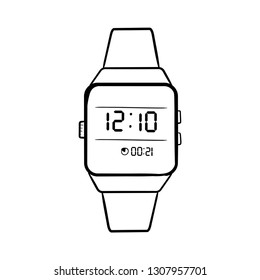 Wrist Watch doodle icon vector smart 