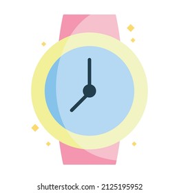 wrist watch flat icon isolated