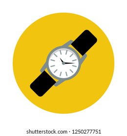 wrist watch flat icon. You can be used wrist watch icon for several purposes like: websites, UI, UX, print templates, promotional materials, info-graphics, web and mobile phone apps.