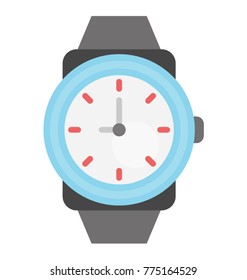 A wrist watch, flat vector icon design