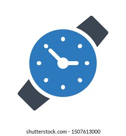 wrist watch glyph colour vector icon