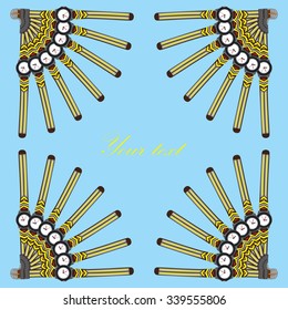 Wrist Watch. Greeting card. Vector illustration.