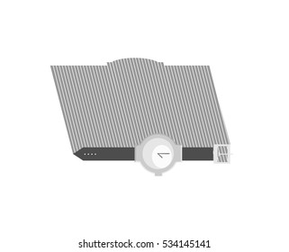 wrist watch in grey tones shadow flat 