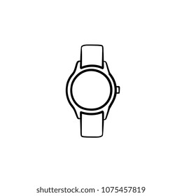 Wrist watch hand drawn outline doodle icon. Clock vector sketch illustration for print, web, mobile and infographics isolated on white background.