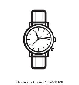 Wrist Watch Ic On Outline Style Stock Vector (Royalty Free) 1536536114 ...