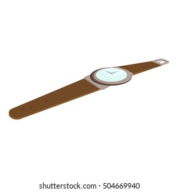 Wrist watch icon. Cartoon illustration of wrist watch vector icon for web