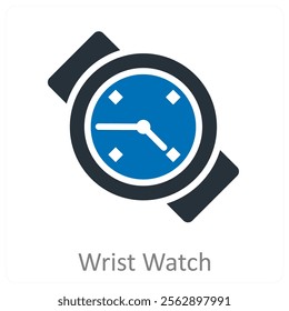 Wrist Watch and wrist icon concept