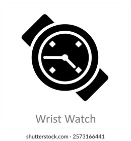 Wrist Watch and wrist icon concept