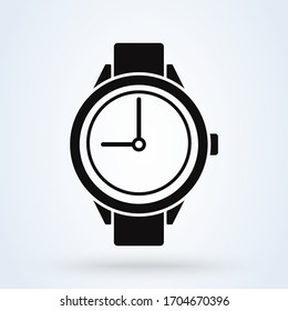 Wrist watch icon design isolated on white background. flat vector illustration