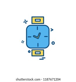 Wrist watch icon design vector