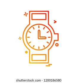 Wrist watch icon design vector