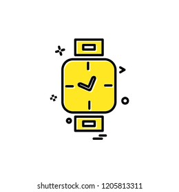 Wrist watch icon design vector