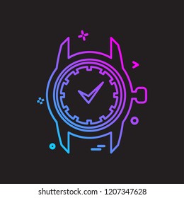 Wrist watch icon design vector