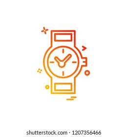 Wrist watch icon design vector