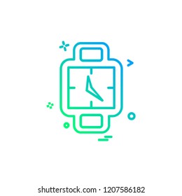 Wrist watch icon design vector
