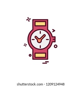 Wrist watch icon design vector