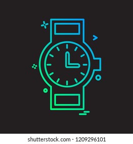 Wrist watch icon design vector