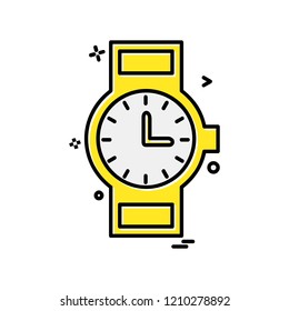 Wrist watch icon design vector