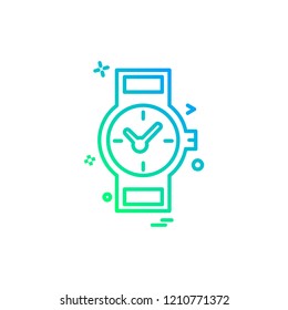Wrist watch icon design vector