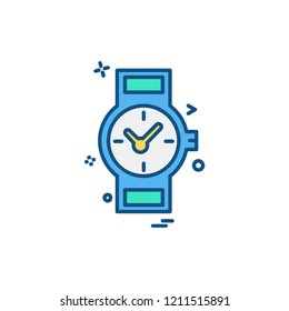Wrist watch icon design vector