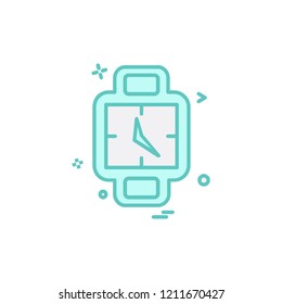 Wrist watch icon design vector