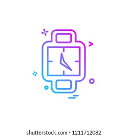 Wrist watch icon design vector