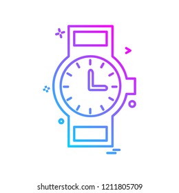 Wrist watch icon design vector
