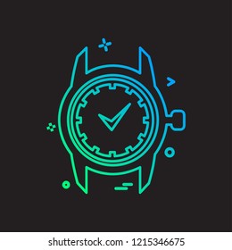 Wrist watch icon design vector