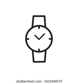 Vector de diseño de icono de reloj de pulsera. Estilo moderno
