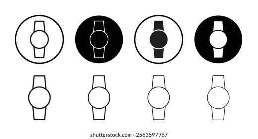 Wrist watch icon Flat line symbol