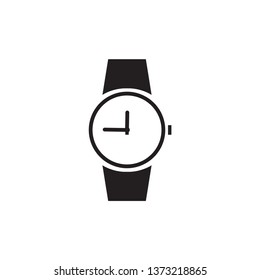 Wrist watch icon in flat style. Hand clock vector illustration on white isolated background. Time bracelet business concept.