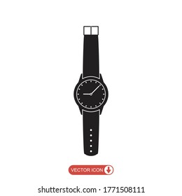 Armbanduhr-Symbol im flachen Stil. Hand-Uhr-Vektorgrafik auf weißem, isoliertem Hintergrund. Zeitarbeitskonzept