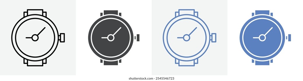 ícone de relógio de pulso Símbolo de grupo ou vetor de sinal